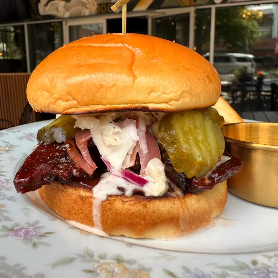 BBQ brisket sandwich at Marian