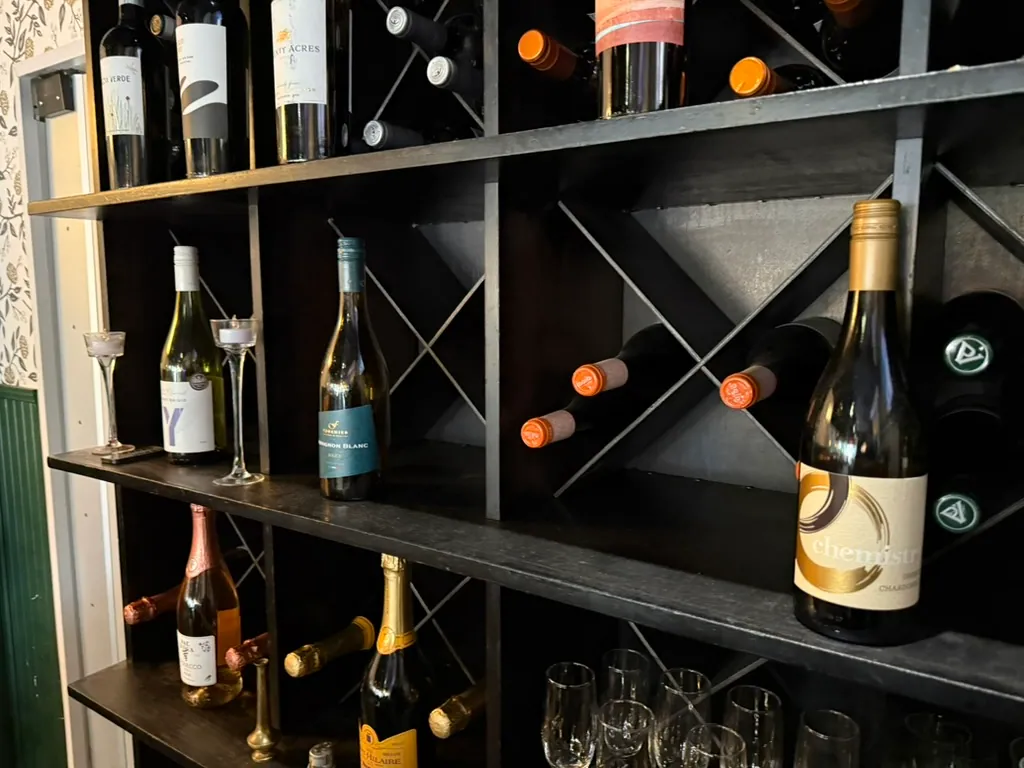 Curated wine selection at Marian